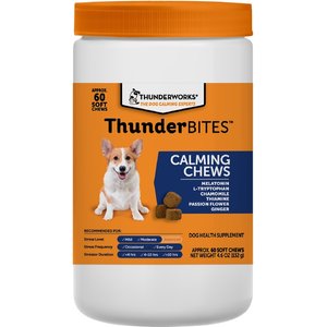 ThunderBites Melatonin Calming Chewys for Dogs, 60 count