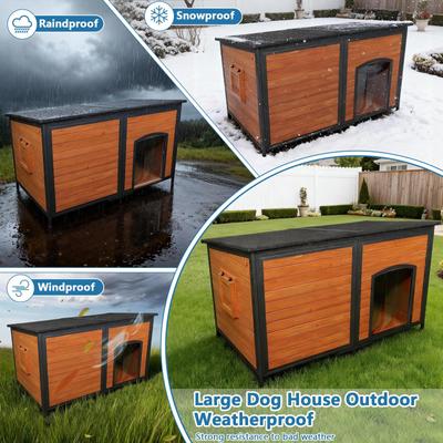 Show full view: FunXplore Outdoor 6-Sided Dog Kennel, Brown, 59.1-in slide 4 of 9