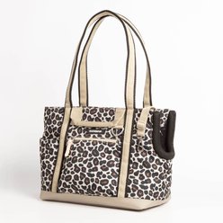 Cleverpup Transit Gear Tote Dog Carrier, Leopard, Small