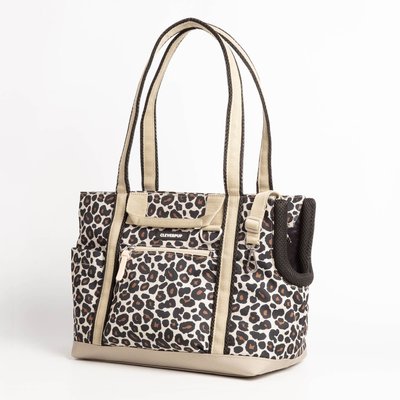 Cleverpup Cleverpup Transit Tote Dog Carrier, Leopard, Small