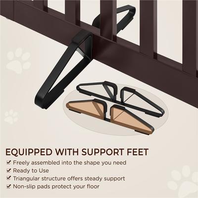 Show full view: Yaheetech 4 Panel Dog Playpen, Espresso, 24-in slide 5 of 6