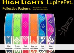LupinePet Reflective Diamonds Dog Leash Coupler, Green Diamond, 18-in long, 1/2-in wide slide 2 of 7