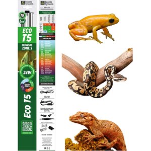 Reptile Systems Eco T5 Unit Zone 2 Reptile Lighting Kit 6%, 24-In, 24-watt