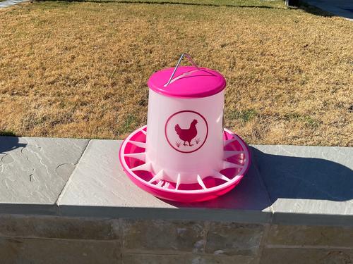 Show full view: Zylina Chicken Feeder, Fuchsia, 25-lb slide 4 of 8