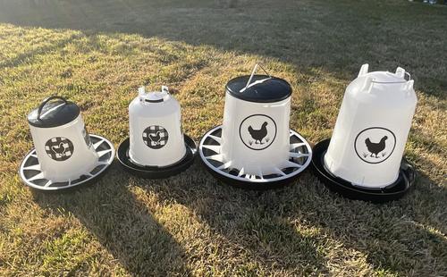 Show full view: Zylina Chicken Waterer & Feeder Combo, Black, 1.5-gal, 13-lb slide 8 of 9