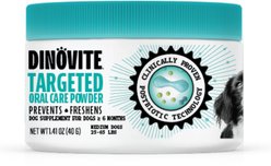 Dinovite Dental Powder Supplement for Dogs, 25-65 lbs, 1.41-oz box