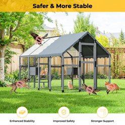 Coziwow Outdoor Walk-in Catio Cat Exercise Pen, Grey slide 2 of 9