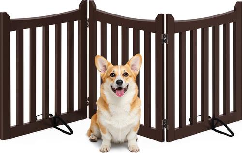 Show full view: Yaheetech 3 Panel Dog Playpen, Espresso, 24-in slide 2 of 5
