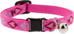 LupinePet Popular Picks Original Design Puppy Love Breakaway Buckle Safety Cat Collar with Bell, One Size: 8 to 12 in, 1/2-in wide