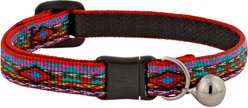 LupinePet Popular Picks Original Design El Paso Breakaway Buckle Safety Cat Collar with Bell, One Size: 8 to 12 in, 1/2-in wide