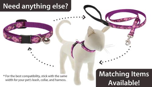 Show full view: LupinePet Nature Inspired Original Design Rose Garden Breakaway Buckle Safety Cat Collar with Bell, One Size: 8 to 12 in, 1/2-in wide slide 5 of 6