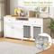Show in main carousel: Xbrigh Wooden Table-Style Indoor Furniture Style Dog Crate with Drawers, White, 78 inch slide 7 of 9