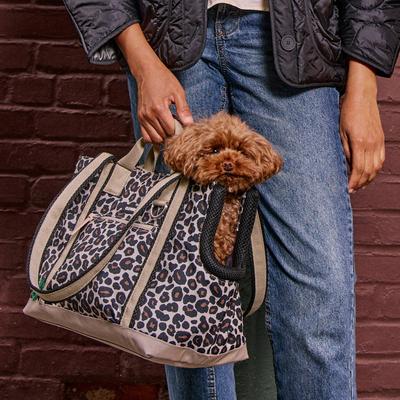 Show full view: Cleverpup Transit Gear Tote Dog Carrier, Leopard, Small slide 8 of 8