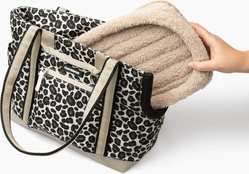 Show full view: Cleverpup Transit Gear Tote Dog Carrier, Leopard, Small slide 4 of 8