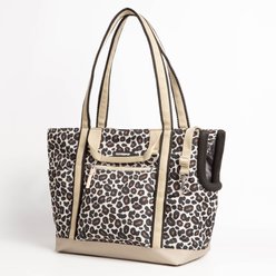 Cleverpup Transit Tote Dog Carrier, Leopard, Medium
