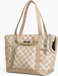 Cleverpup Transit Gear Tote Dog Carrier, Check, Medium