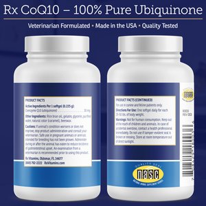 Rx Vitamins CoQ10 30 Softgels Heart Supplement for Cats & Dogs, 30 count