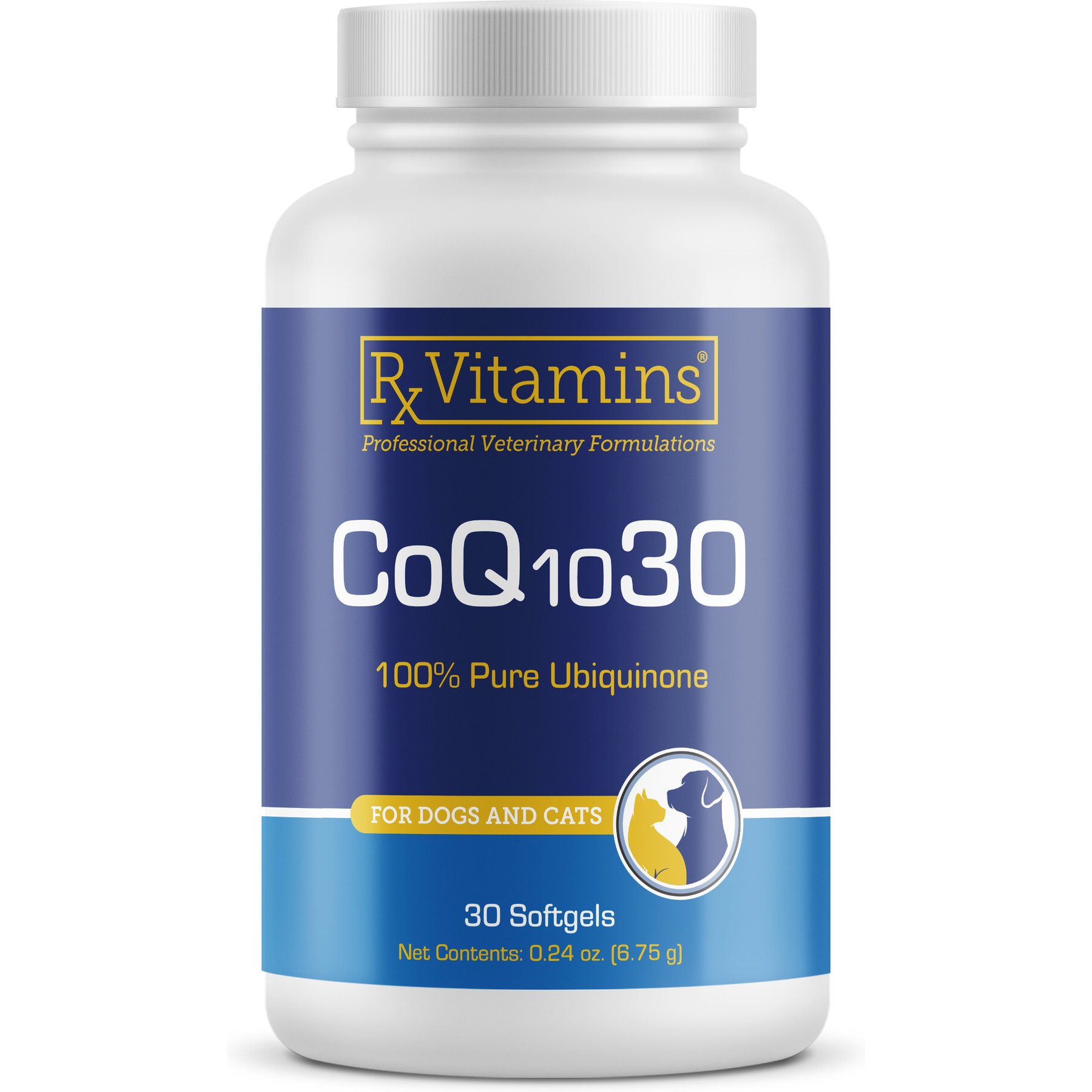 Rx Vitamins CoQ10 30 Softgels Heart Supplement for Cats & Dogs, 30 count