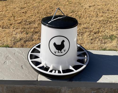 Show full view: Zylina Chicken Feeder, Black, 26-lb slide 5 of 9