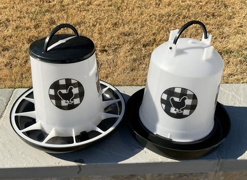 Show full view: Zylina Chicken Waterer & Feeder Combo, Black, 1.5-gal, 13-lb slide 7 of 9