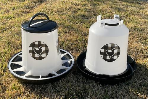 Show full view: Zylina Chicken Waterer & Feeder Combo, Black, 1.5-gal, 13-lb slide 3 of 9