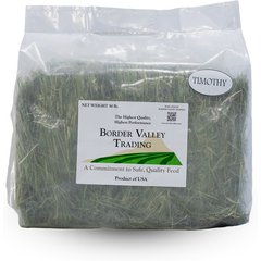 Border Valley Trading Timothy Hay Bale Horse Feed, 50-lb bag