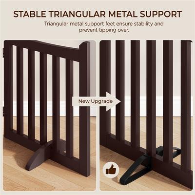 Show full view: Yaheetech 3 Panel Dog Playpen, Espresso, 24-in slide 5 of 5