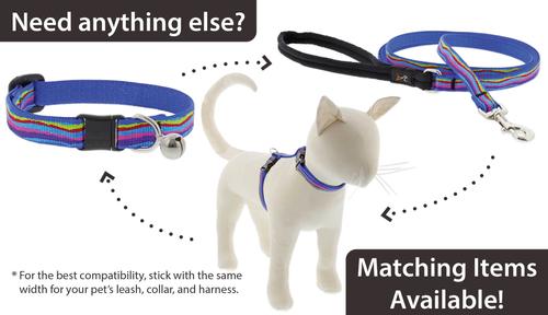 Show full view: LupinePet Popular Picks Original Design Ripple Creek Breakaway Buckle Safety Cat Collar with Bell, One Size: 8 to 12 in, 1/2-in wide slide 5 of 6