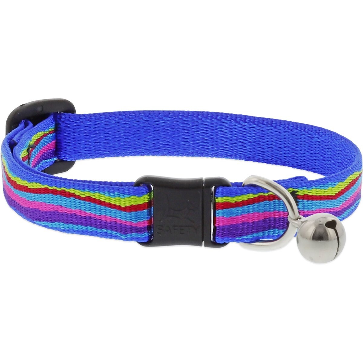 LupinePet Popular Picks Original Design Breakaway Buckle Safety Cat Collar with Bell, One Size: 8 to 12 in, 1/2-in wide, Ripple Creek