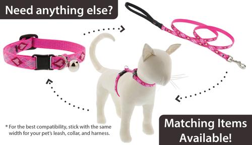 Show full view: LupinePet Popular Picks Original Design Puppy Love Breakaway Buckle Safety Cat Collar with Bell, One Size: 8 to 12 in, 1/2-in wide slide 5 of 6