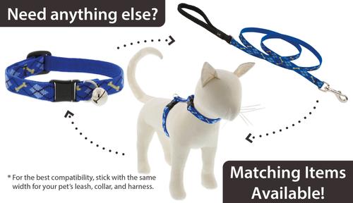 Show full view: LupinePet Popular Picks Original Design Dapper Breakaway Buckle Safety Cat Collar with Bell, One Size: 8 to 12 in, 1/2-in wide slide 5 of 6