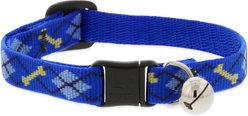 LupinePet Popular Picks Original Design Dapper Breakaway Buckle Safety Cat Collar with Bell, One Size: 8 to 12 in, 1/2-in wide