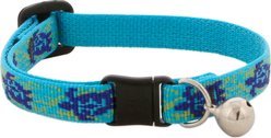 LupinePet Nature Inspired Original Design Turtle Reef Breakaway Buckle Safety Cat Collar with Bell, One Size: 8 to 12 in, 1/2-in wide