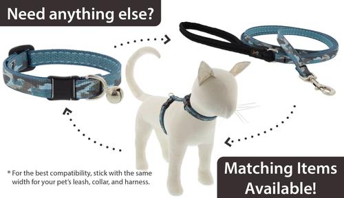 Show full view: LupinePet Nature Inspired Original Design Sand Shark Breakaway Buckle Safety Cat Collar with Bell, One Size: 8 to 12 in, 1/2-in wide slide 5 of 6