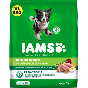 Iams Proactive Health Minichunks with Real Chicken & Whole Grains Dry Dog Food, 38.5-lb bag