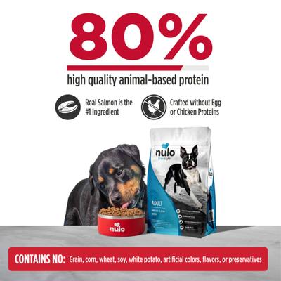 Show full view: Nulo Freestyle Grain-Free Salmon & Peas Recipe Dry Dog Food, 26-lb bag slide 4 of 12