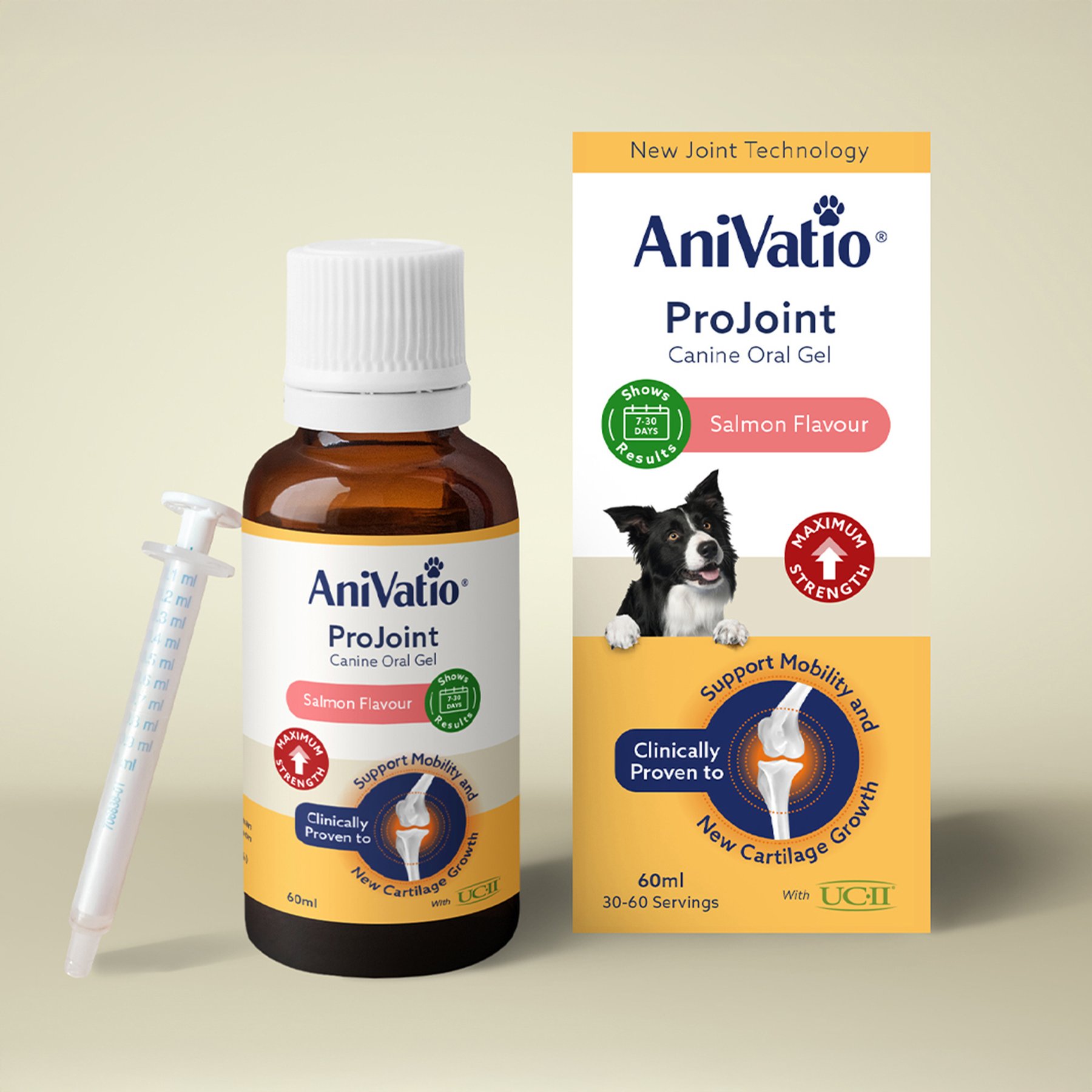 AniVatio ProJoint Salmon Flavoured Canine Oral Gel Joint Supplement for Dogs, 60-mL bottle