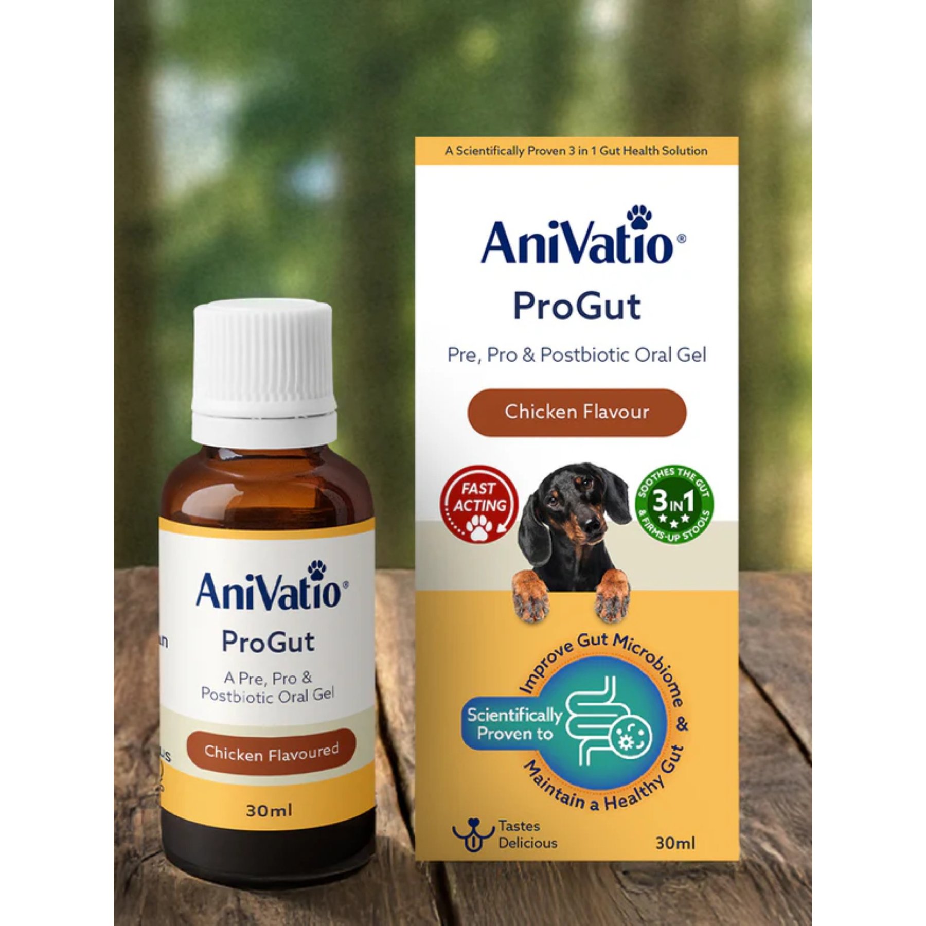 AniVatio ProGut Chicken Flavored Oral Gel Digestive Aid for Dogs, 30-mL bottle