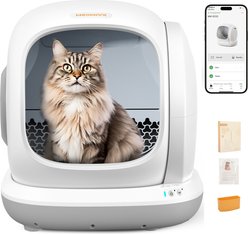 Meowant Smart WiFi Enabled Automatic Self-Cleaning Cat Litter Box, Grey
