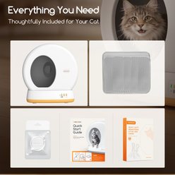 Meowant Smart WiFi Enabled Automatic Self-Cleaning Cat Litter Box, Yellow slide 2 of 9