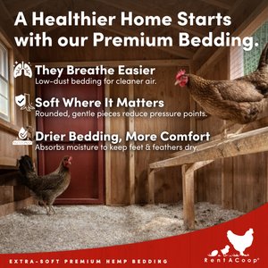 RentACoop Premium Hemp Chicken Bedding, 31.5-lb bag