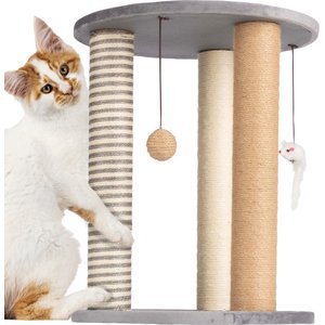 Pet Adobe 19.25-in Polyester Cat Scratching Post with Toys, Gray