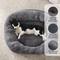 Show in main carousel: JOEJOY Square Washable Bolster Dog Bed, Grey, Medium: 30 x 24 x 9-in slide 2 of 8
