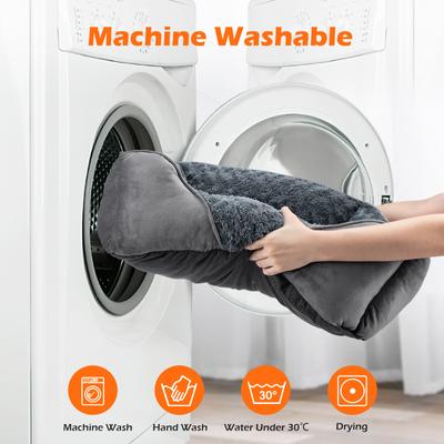 Show full view: JOEJOY Calming Washable Square Bolster Dog Sofa Bed, Grey, XX-Large: 42 x 30 x 10-in slide 7 of 8