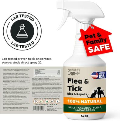 Show full view: Nature’s Dome Outdoor Flea & Tick Spray for Dogs, 16-fl oz bottle slide 2 of 6