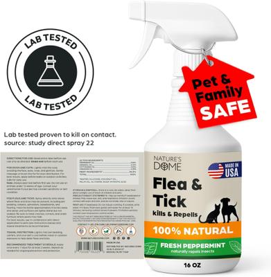 Show full view: Nature’s Dome Peppermint Flea & Tick Spray for Dogs, 16-fl oz bottle slide 2 of 6