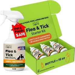 Nature’s Dome Flea & Tick Starter Kit Concentrate Spray for Dogs, 2-fl oz bottle, 3 count
