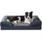 Show in main carousel: JOEJOY Memory Foam Calming Orthopedic Bolster Dog Bed with Removable Cover, Dark Grey, Large: 35 x 25 x 6.5-in slide 1 of 8