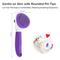 Show in main carousel: Fido Fave Self-Cleaning Deshedding & Dematting Dog & Cat Slicker Brush with Quick Release Button, Purple slide 6 of 6