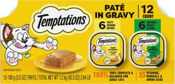 Temptations Pate in Gravy Flavor Variety Wet Cat Food, 3.5-oz tray, case of 12